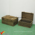 Disponible Vintage Chic Rustic Caja de madera con tapa